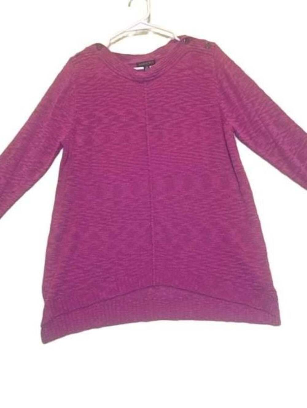 Parkhurst 16680 Gypsy Pink Three-Quarter-Sleeve Pointelle Pull-On Sweater